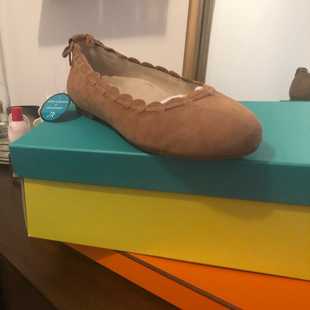 Jack Rogers scalloped suede flats